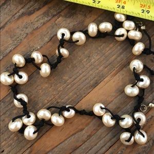 j crew giant pearl on cord necklace